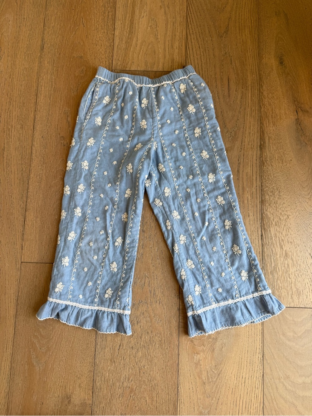 Zara Blue Embroidered Girls Two-Piece Set - Picture 7 of 7